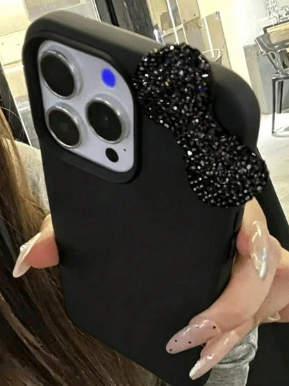 1pc Black Personalized Full Coverage TPU Shockproof Phone Case Compatible With Apple 17, 16, 15, 14, 13, 12, 11 Pro Max