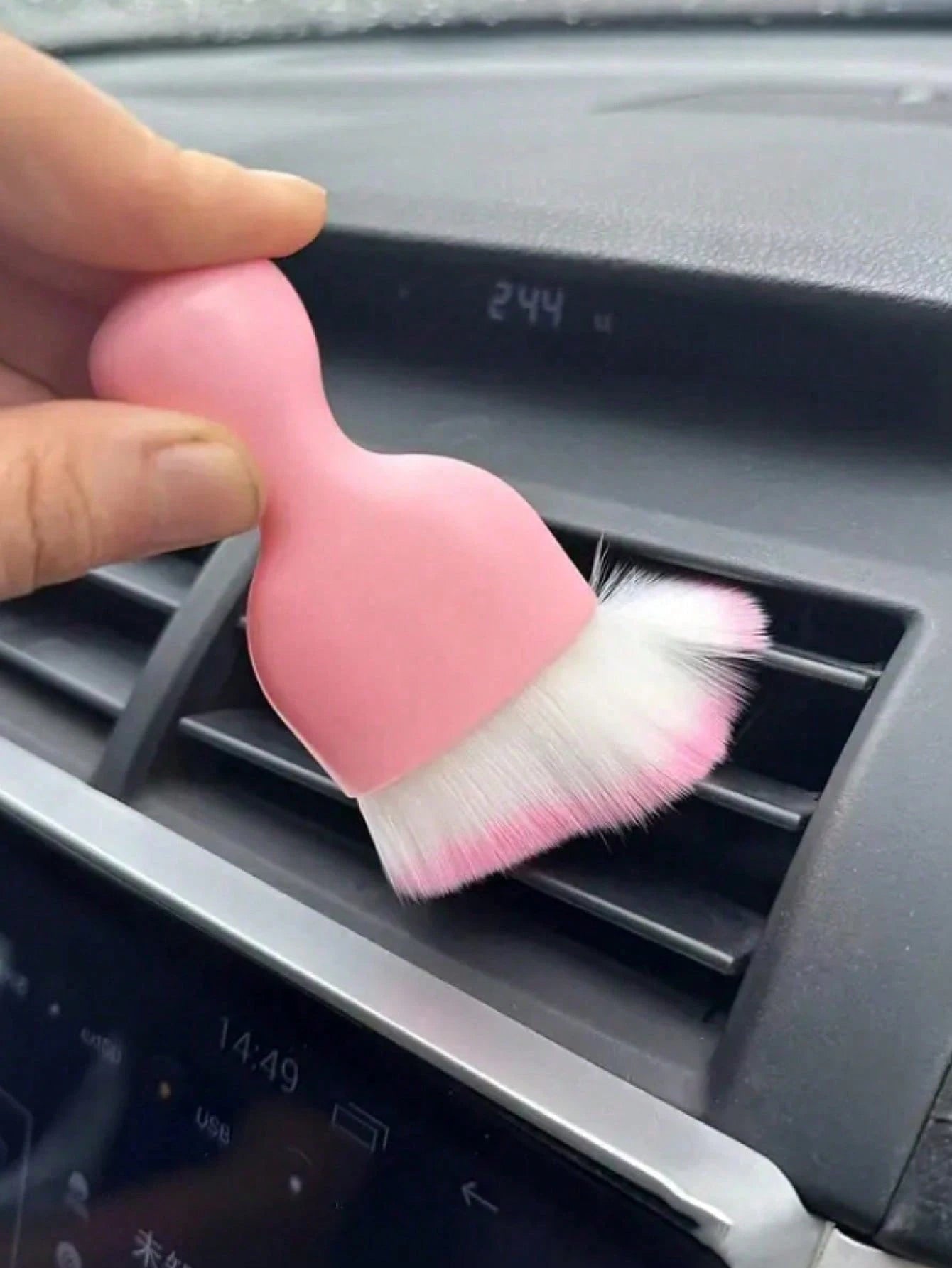 1pc Car Cleaning Brush Suitable For Car Interior Detailing Brush, Car Maintenance Brush, Air Vent Dust Soft Brush, Interior Dust Care Brush, Suitable For Car Detailing Brush, Used For Cleaning Dashboa