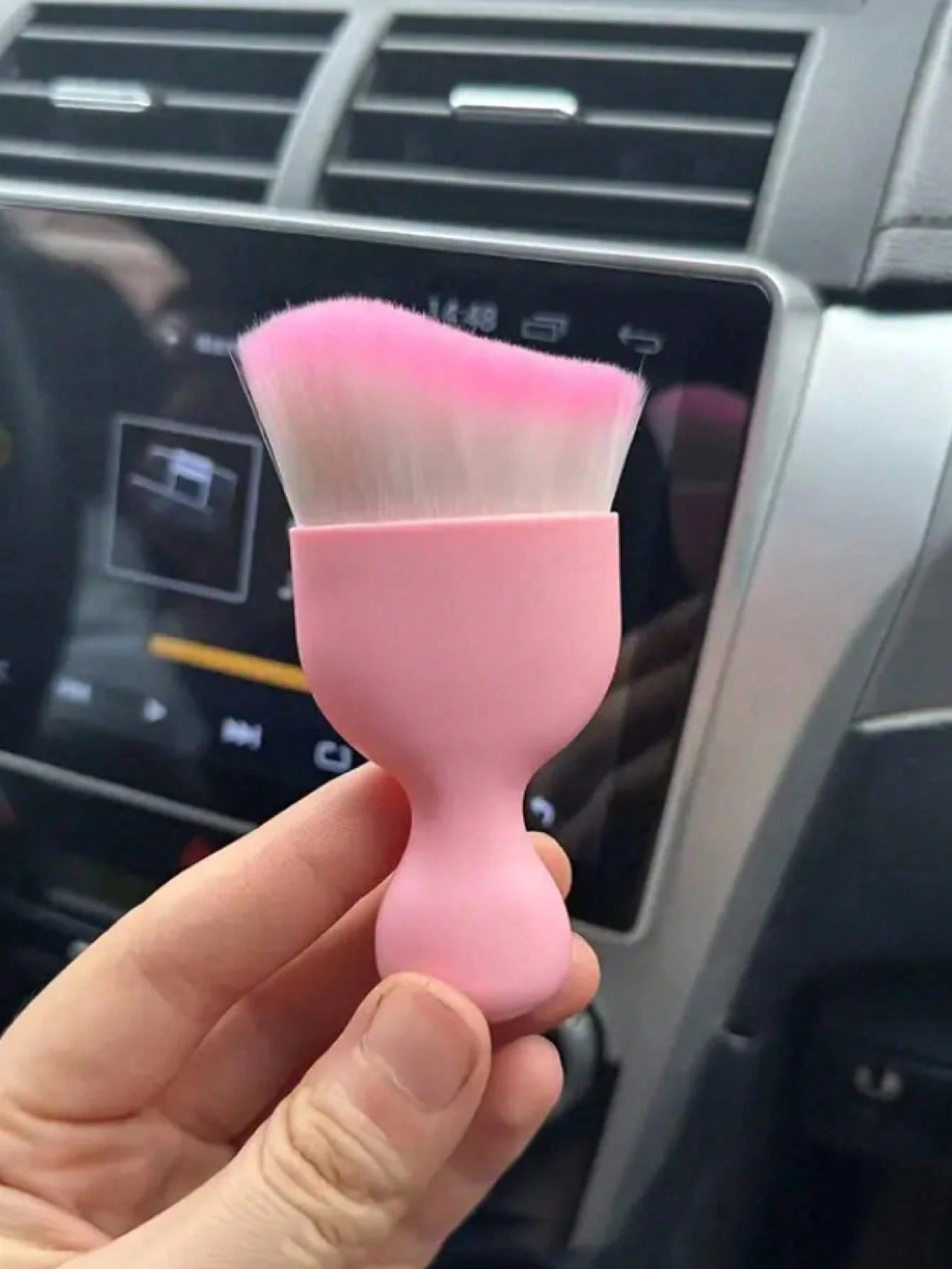 1pc Car Cleaning Brush Suitable For Car Interior Detailing Brush, Car Maintenance Brush, Air Vent Dust Soft Brush, Interior Dust Care Brush, Suitable For Car Detailing Brush, Used For Cleaning Dashboa
