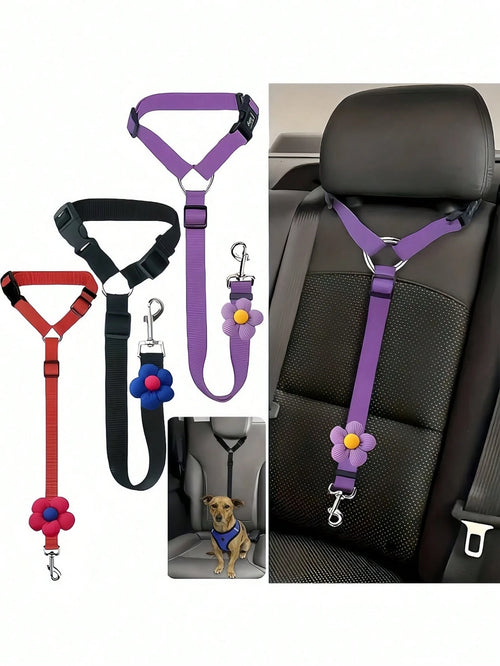 1pc Car Dog Seat Belt, Pet Car Safety Tether, Dog Seat Belt Strap, Dog Seat Belt Buckle, Dog Car Seat Belt Christmas Gift