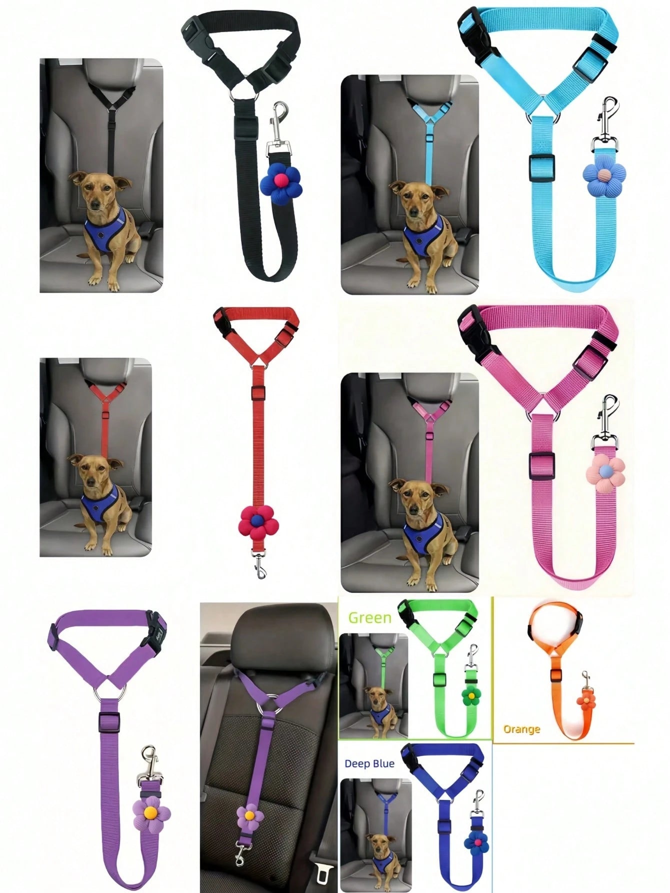 1pc Car Dog Seat Belt, Pet Car Safety Tether, Dog Seat Belt Strap, Dog Seat Belt Buckle, Dog Car Seat Belt Christmas Gift