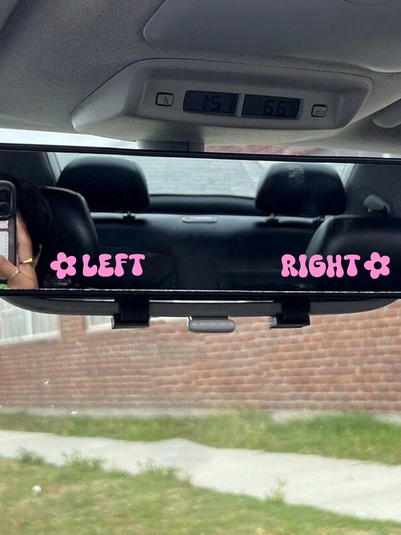 1pc Car Exterior Stickers, Home Decoration Stickers, Personalized Text Stickers, Left And Right Text Stickers
