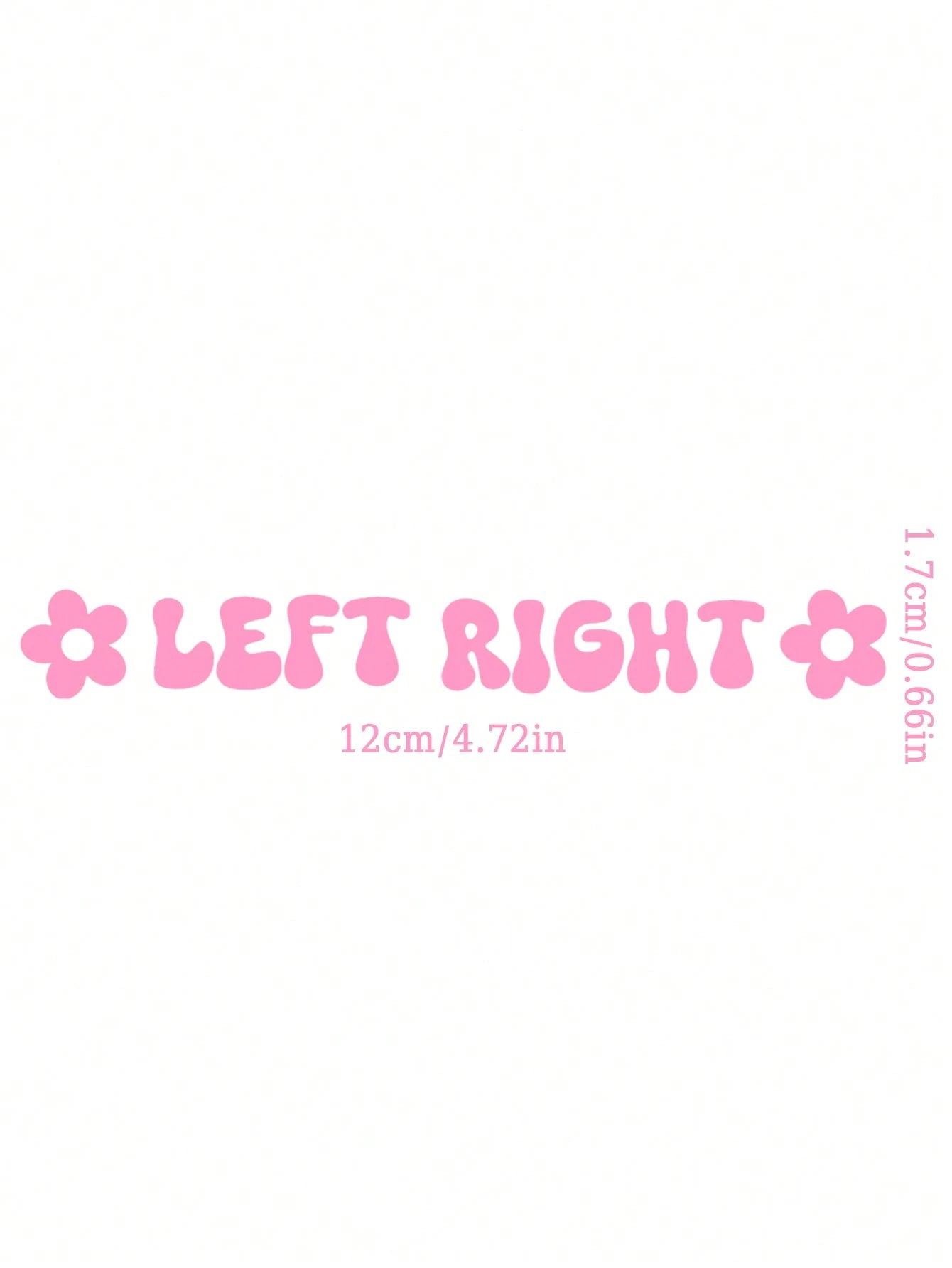 1pc Car Exterior Stickers, Home Decoration Stickers, Personalized Text Stickers, Left And Right Text Stickers