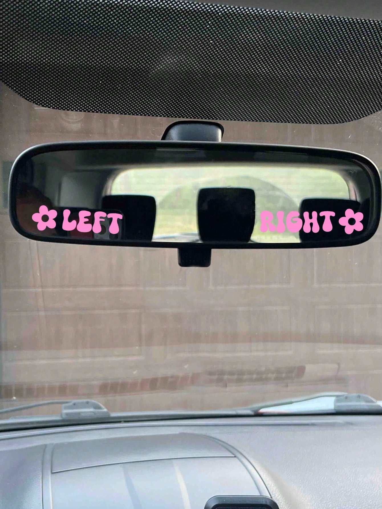 1pc Car Exterior Stickers, Home Decoration Stickers, Personalized Text Stickers, Left And Right Text Stickers