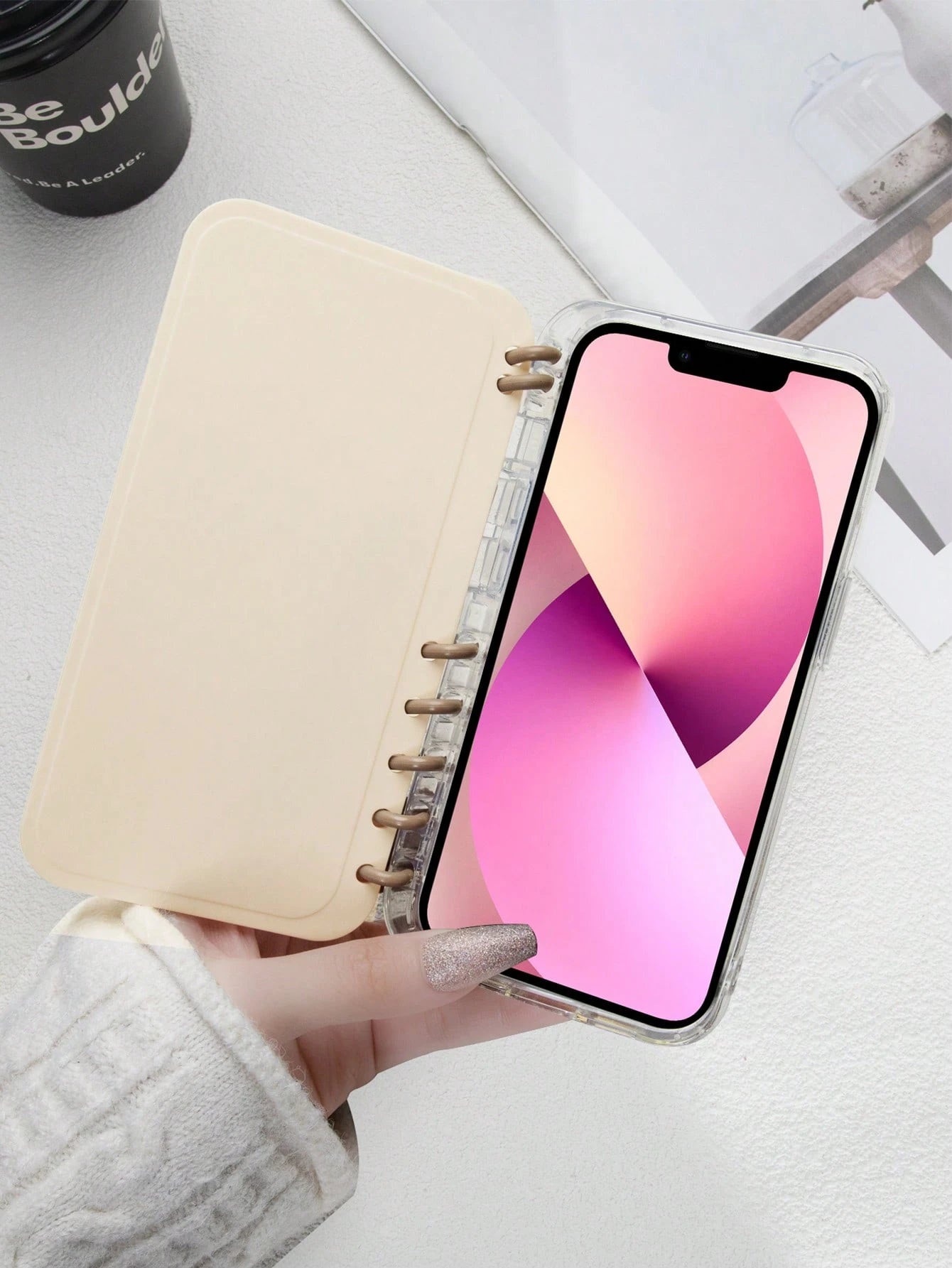 1pc Cartoon Graffiti Sticker Pattern Flip Cover Notebook Phone Case Compatible With Apple 16/16PRO/16PLUS/16PROMAX/11/11pro/11promax/12/12pro/12promax/13/13pro/13promax/14/14plus/14pro/14promax/15/15p