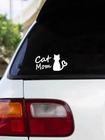 1pc Cat Mom Car Sticker