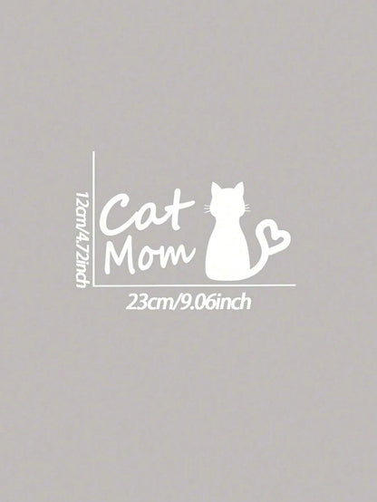1pc Cat Mom Car Sticker