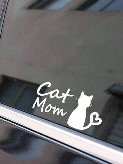 1pc Cat Mom Car Sticker