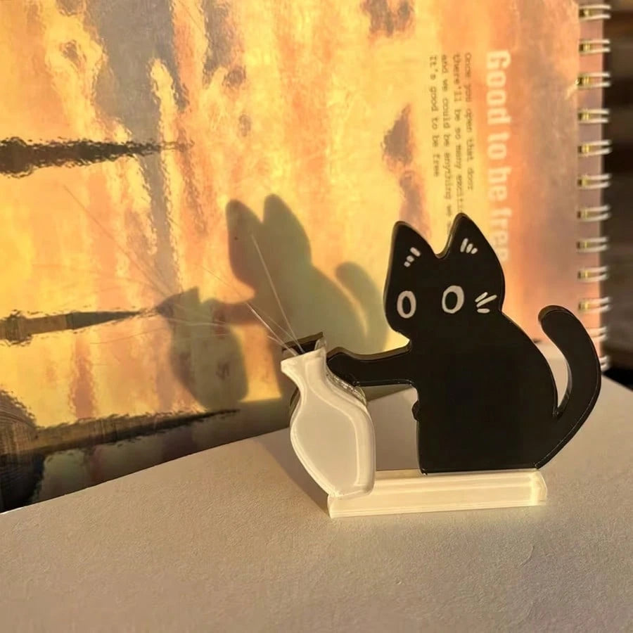 1pc Cat Whisker Hair Collector, (Self-Assembly Required, Please Refer To The Tutorial In The Link Before Assembling) Acrylic Magnetic Cat Pushing Bottle Fridge Magnet, Cat Memorial, Fun And Interestin