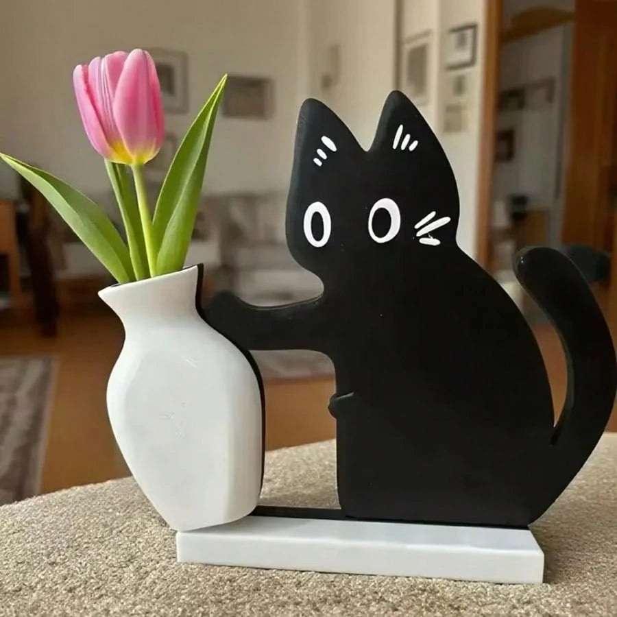 1pc Cat Whisker Hair Collector, (Self-Assembly Required, Please Refer To The Tutorial In The Link Before Assembling) Acrylic Magnetic Cat Pushing Bottle Fridge Magnet, Cat Memorial, Fun And Interestin