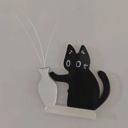 1pc Cat Whisker Hair Collector, (Self-Assembly Required, Please Refer To The Tutorial In The Link Before Assembling) Acrylic Magnetic Cat Pushing Bottle Fridge Magnet, Cat Memorial, Fun And Interestin