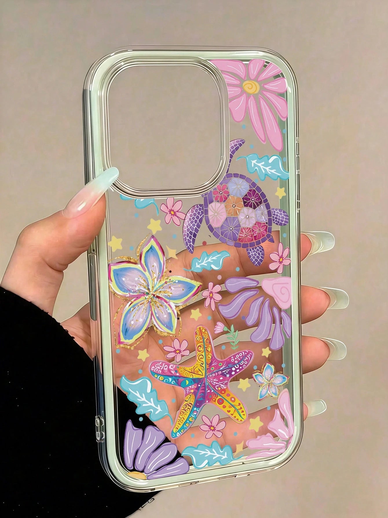 1pc Contrast Color 2-In-1 Turtle Pattern Phone Case Compatible With Apple 17/17Pro/17promax/16/16Pro/16promax/15/15Pro/15promax/14/14Pro/14promax/13/13Pro/13promax/12/11 Protective Cover