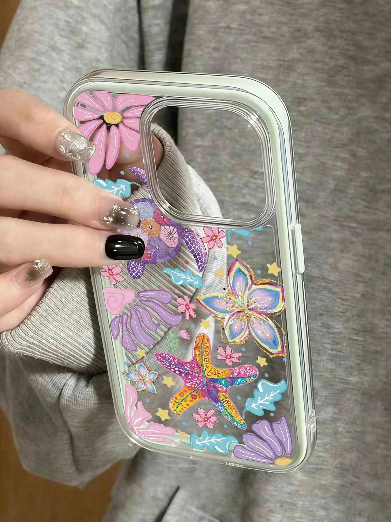 1pc Contrast Color 2-In-1 Turtle Pattern Phone Case Compatible With Apple 17/17Pro/17promax/16/16Pro/16promax/15/15Pro/15promax/14/14Pro/14promax/13/13Pro/13promax/12/11 Protective Cover