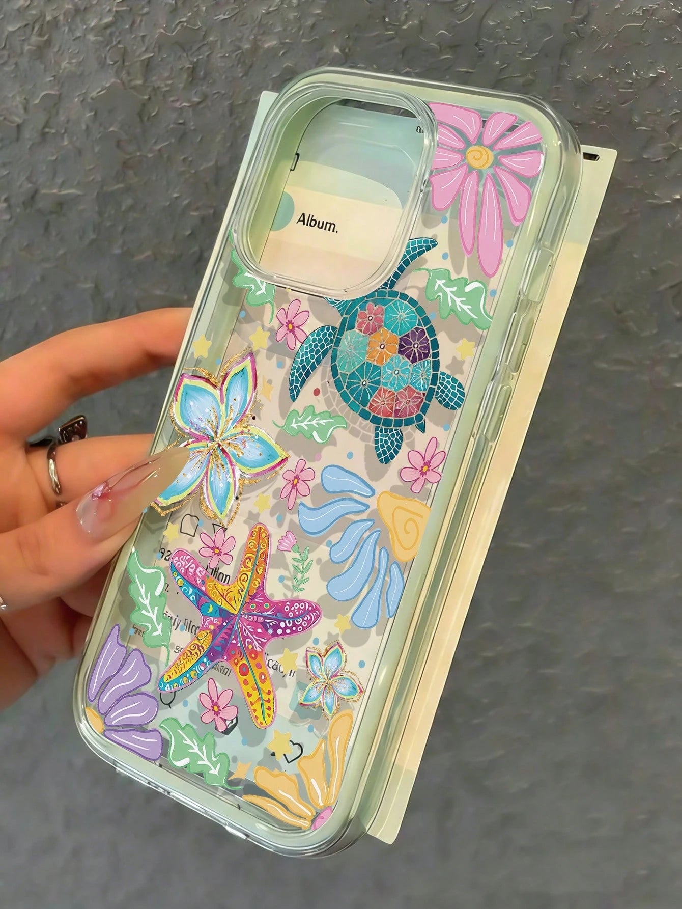 1pc Contrast Color 2-In-1 Turtle Pattern Phone Case Compatible With Apple 17/17Pro/17promax/16/16Pro/16promax/15/15Pro/15promax/14/14Pro/14promax/13/13Pro/13promax/12/11 Protective Cover
