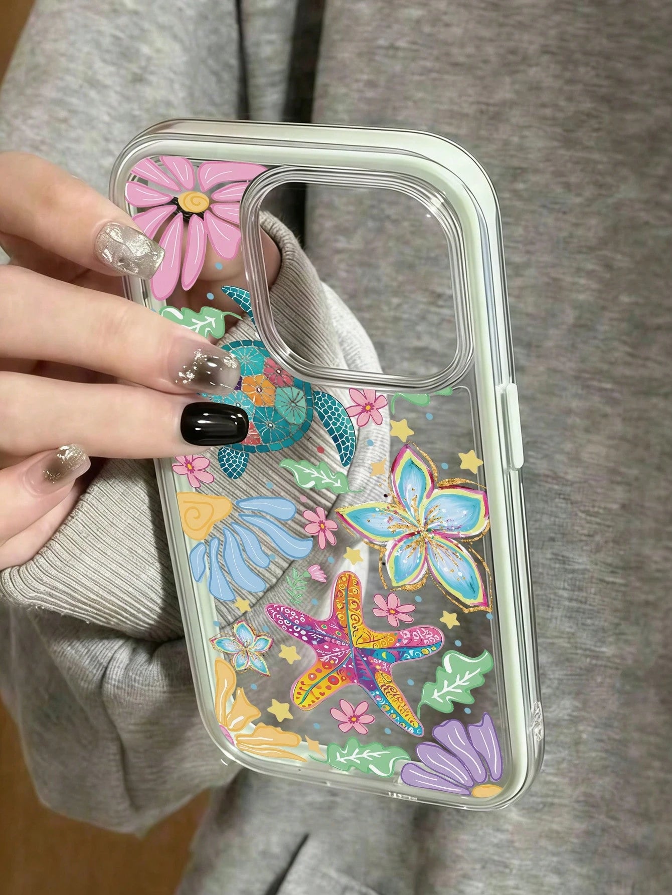 1pc Contrast Color 2-In-1 Turtle Pattern Phone Case Compatible With Apple 17/17Pro/17promax/16/16Pro/16promax/15/15Pro/15promax/14/14Pro/14promax/13/13Pro/13promax/12/11 Protective Cover