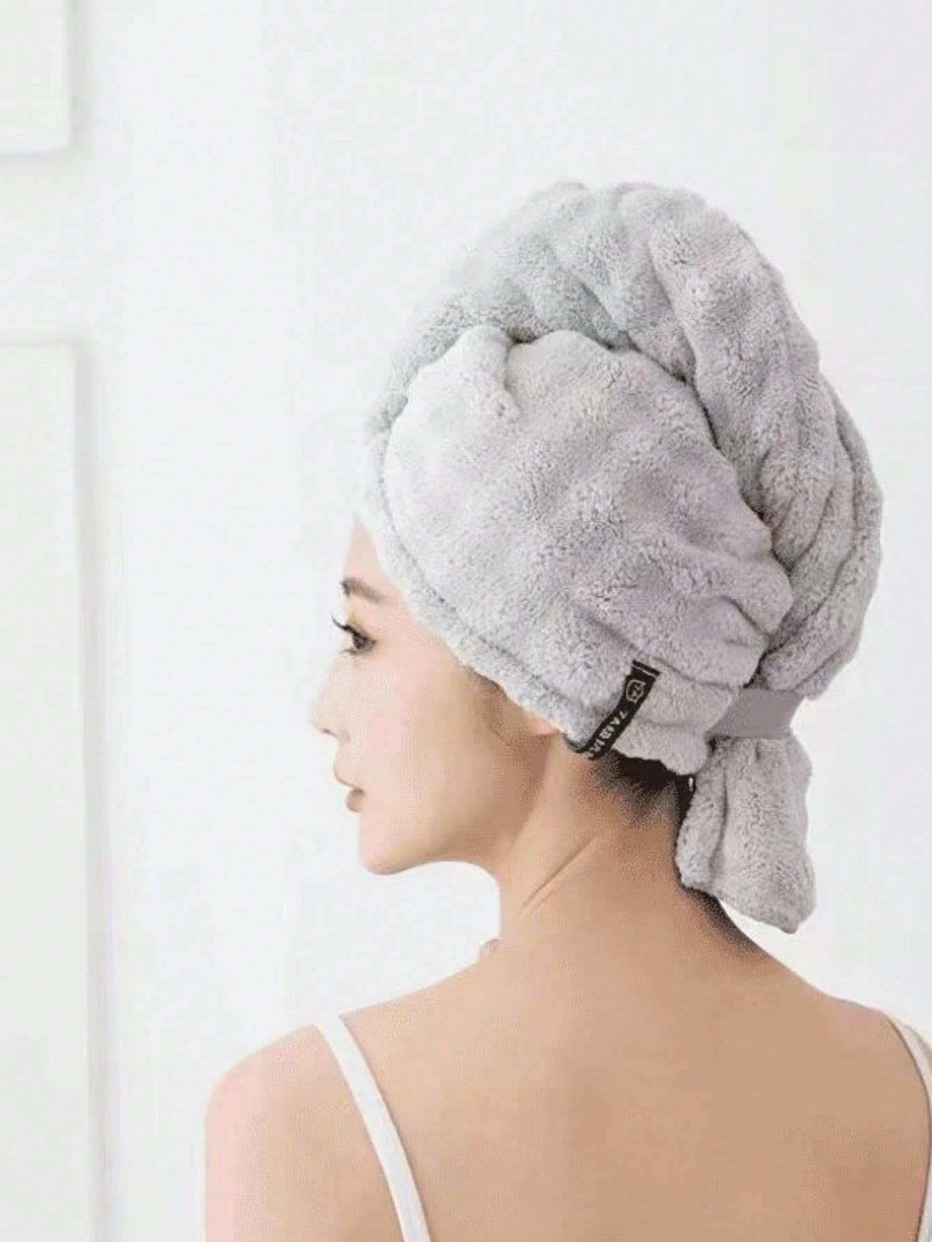 1pc Coral Fleece Extra Large Thick Super Absorbent Hair Drying Towel, Solid Color Minimalist Design, Suitable For Short & Long Hair, Home Bath Towel, Applicable For Hair Salons, Hotels, Sports Venues