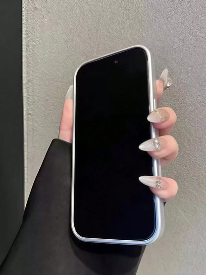 1pc Corning Coated Spray Painted Metallic Paint Lens Differentiated Large Window Full Coverage Soft Phone Case With Ditsy Floral Pattern Compatible With IPhone 7/8/11/X/12/13/14/15/16/17 Series, A14/A