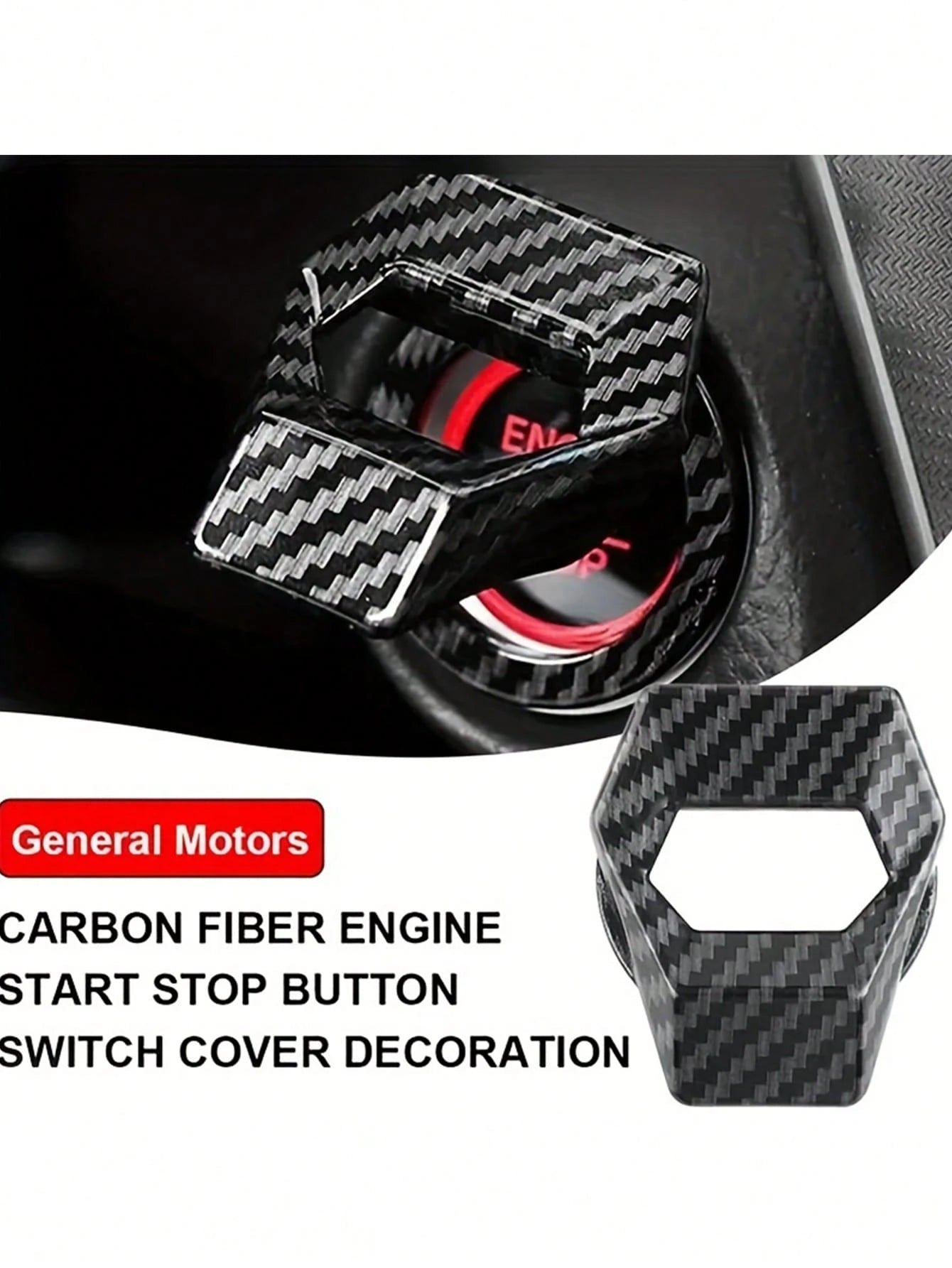 1pc Creative Car Ignition Button Protective Cover, Decorative Sticker For Car Interior Accessories