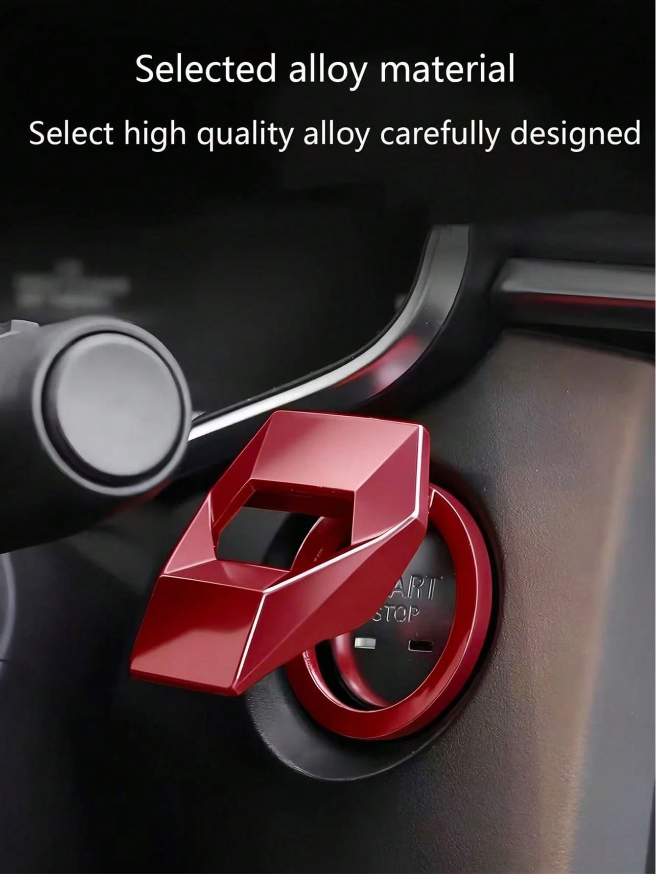 1pc Creative Car Start Button Protective Cover, Ignition Switch Decorative Sticker, Car Interior Accessory
