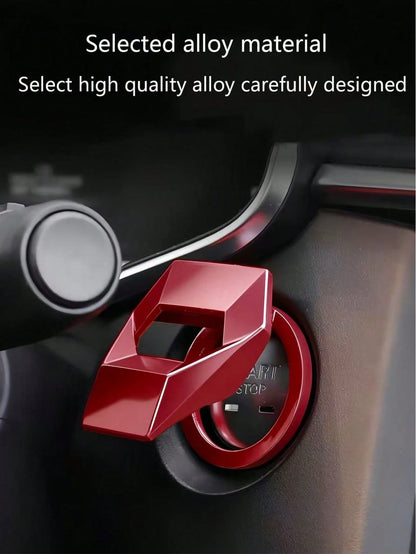 1pc Creative Car Start Button Protective Cover, Ignition Switch Decorative Sticker, Car Interior Accessory