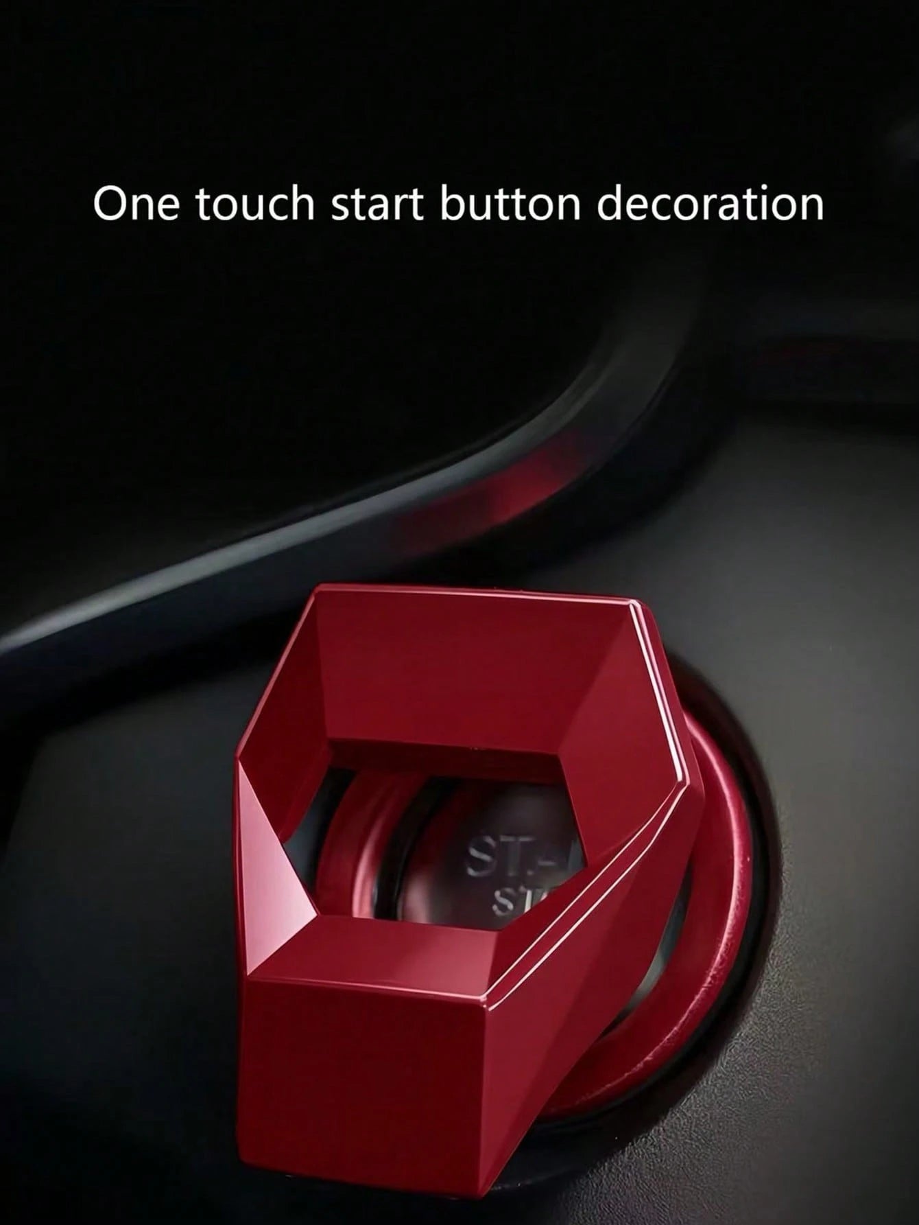 1pc Creative Car Start Button Protective Cover, Ignition Switch Decorative Sticker, Car Interior Accessory