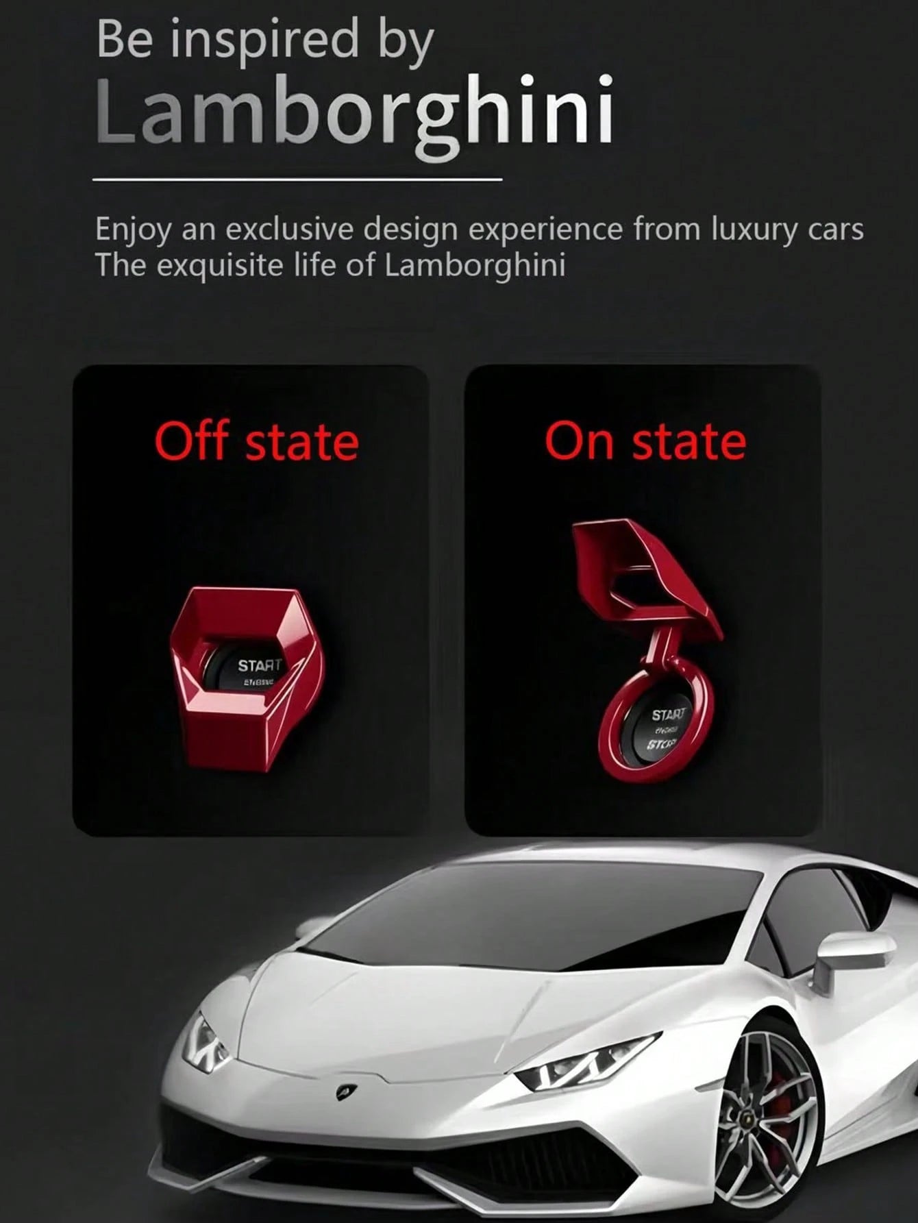 1pc Creative Car Start Button Protective Cover, Ignition Switch Decorative Sticker, Car Interior Accessory