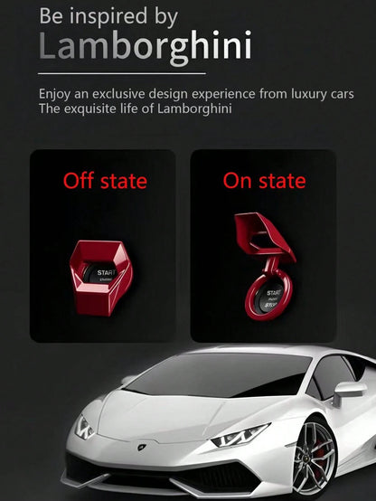 1pc Creative Car Start Button Protective Cover, Ignition Switch Decorative Sticker, Car Interior Accessory