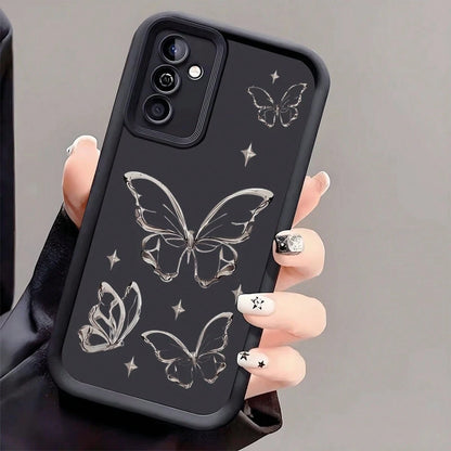 1pc Creative Flying Black Butterfly Full Body Shockproof Phone Case, Thick Anti-Slip Protective Cover Compatible With, Honor,, Galaxy, 17 Pro Max Case