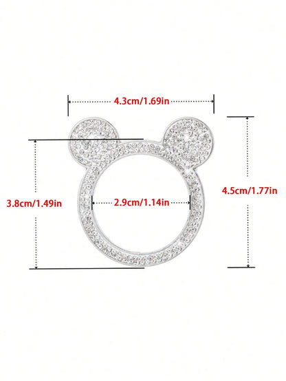 1pc Crystal Bling Car Engine Start Button Decorative Sticker