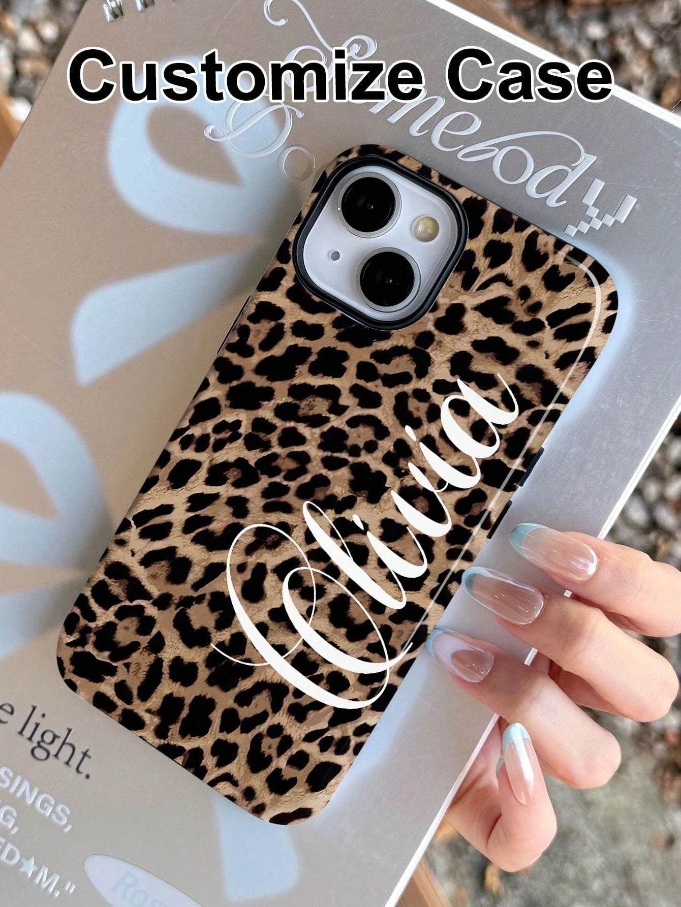 1pc Custom Leopard Print & Letter Color 2-In-1 Glossy Protective Hard Phone Case Cover Compatible With 11/12/13/14/15/16/17 Pro Max, International Version Mobile Phone Protector Accessories, Zebra Pri