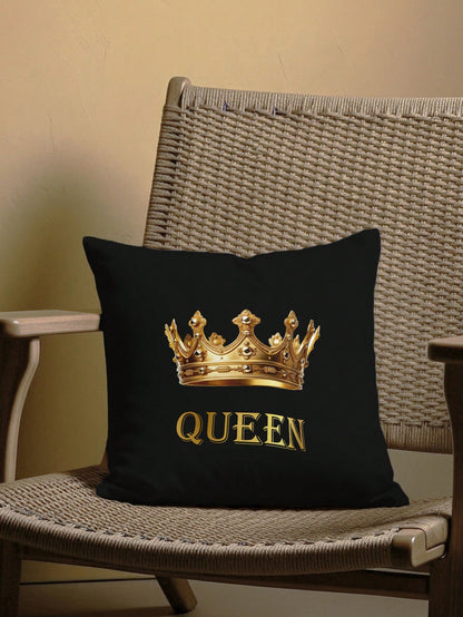 1pc Customizable Personalized Text Print Double-Sided Pillowcase, Suitable For Holiday Gifts, DIY Pattern Pillowcase, Gift For Family, Friends And Yourself