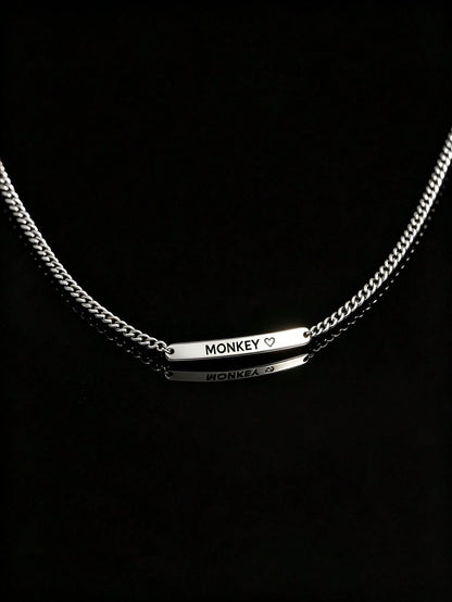1pc Customized Personalized Bar Necklace- Customized Bar Necklace- Engraved Bar Necklace- Delicate Bar Necklace- Slender Bar Necklace- Christmas Gift