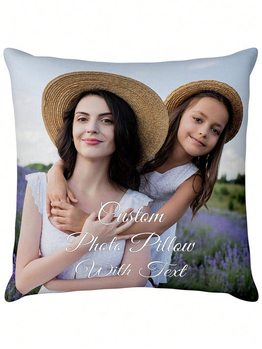 1pc Customized Throw Pillow Cover, DIY Personalized Pillow, Home Decor, Square Printed Cushion Cover, Suitable For Weddings, Pets, Babies, Mother's Day And Other Occasions, Soft And Comfortable, Uniqu