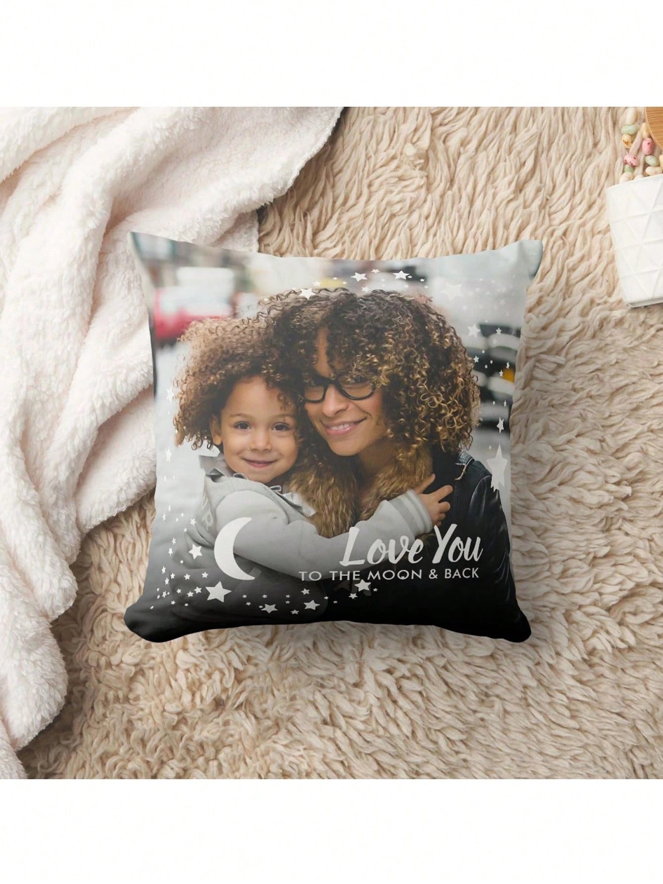 1pc Customized Throw Pillow Cover, DIY Personalized Pillow, Home Decor, Square Printed Cushion Cover, Suitable For Weddings, Pets, Babies, Mother's Day And Other Occasions, Soft And Comfortable, Uniqu