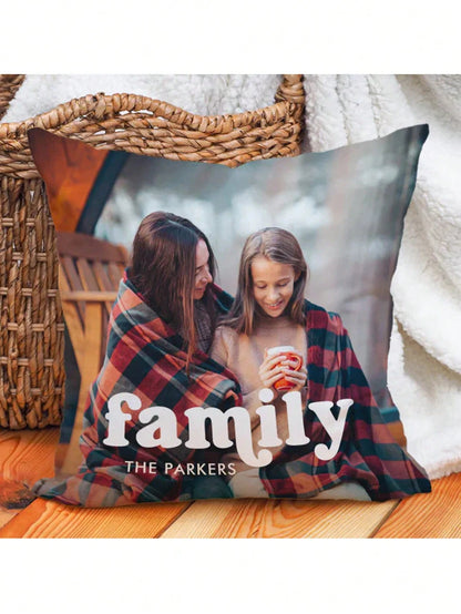 1pc Customized Throw Pillow Cover, DIY Personalized Pillow, Home Decor, Square Printed Cushion Cover, Suitable For Weddings, Pets, Babies, Mother's Day And Other Occasions, Soft And Comfortable, Uniqu