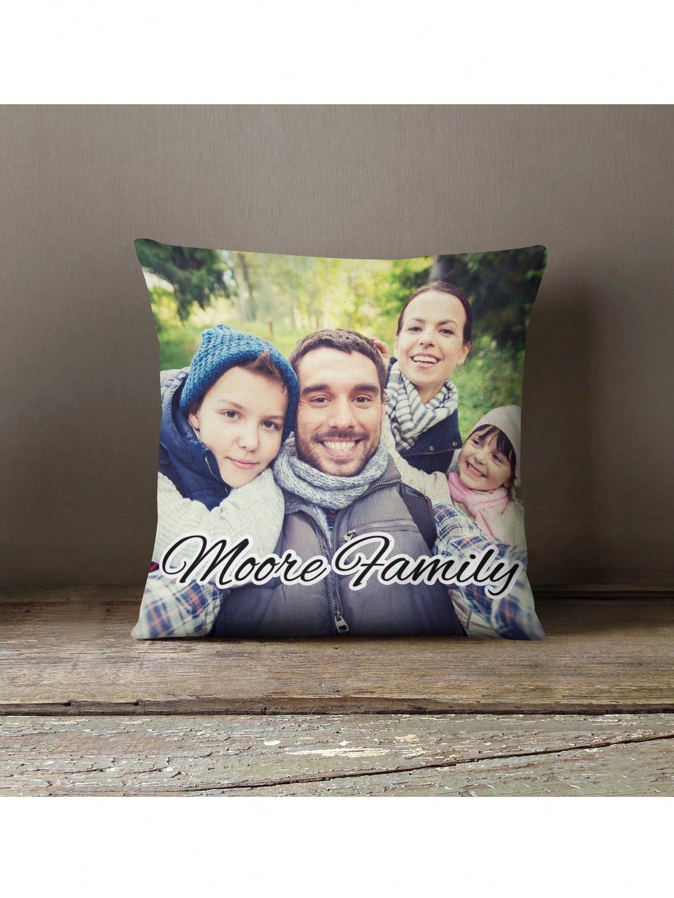 1pc Customized Throw Pillow Cover, DIY Personalized Pillow, Home Decor, Square Printed Cushion Cover, Suitable For Weddings, Pets, Babies, Mother's Day And Other Occasions, Soft And Comfortable, Uniqu