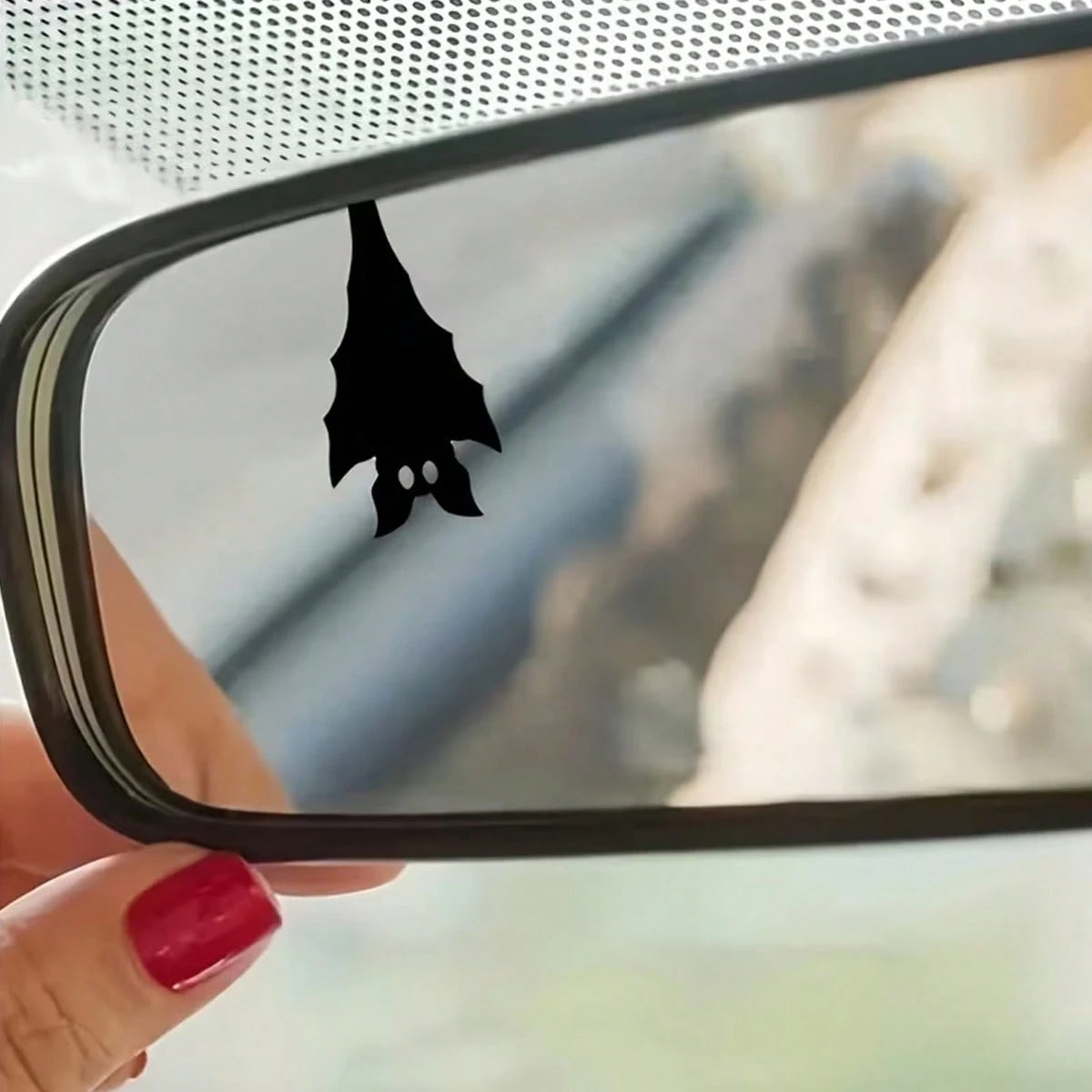 1pc Cute Bat Car Car Sticker- Waterproof Vinyl Decal For Rearview Mirror, Creative Decorative Sticker For Car, Motorcycle, Electric Car, Mobile Phone, Laptop- Easy Sticker Easter Egg Design, Car Wat