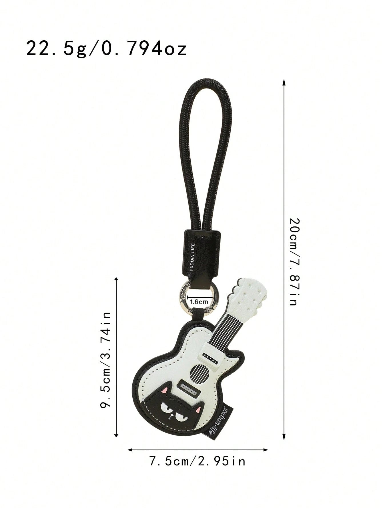 1pc Cute Cat Musical Instrument PU Leather Keychain, Violin Piano Guitar Cartoon Pendant, Creative Bag Charm, Accessory, Daily Gift For Best Friend, Music Lover, Birthday, Holiday