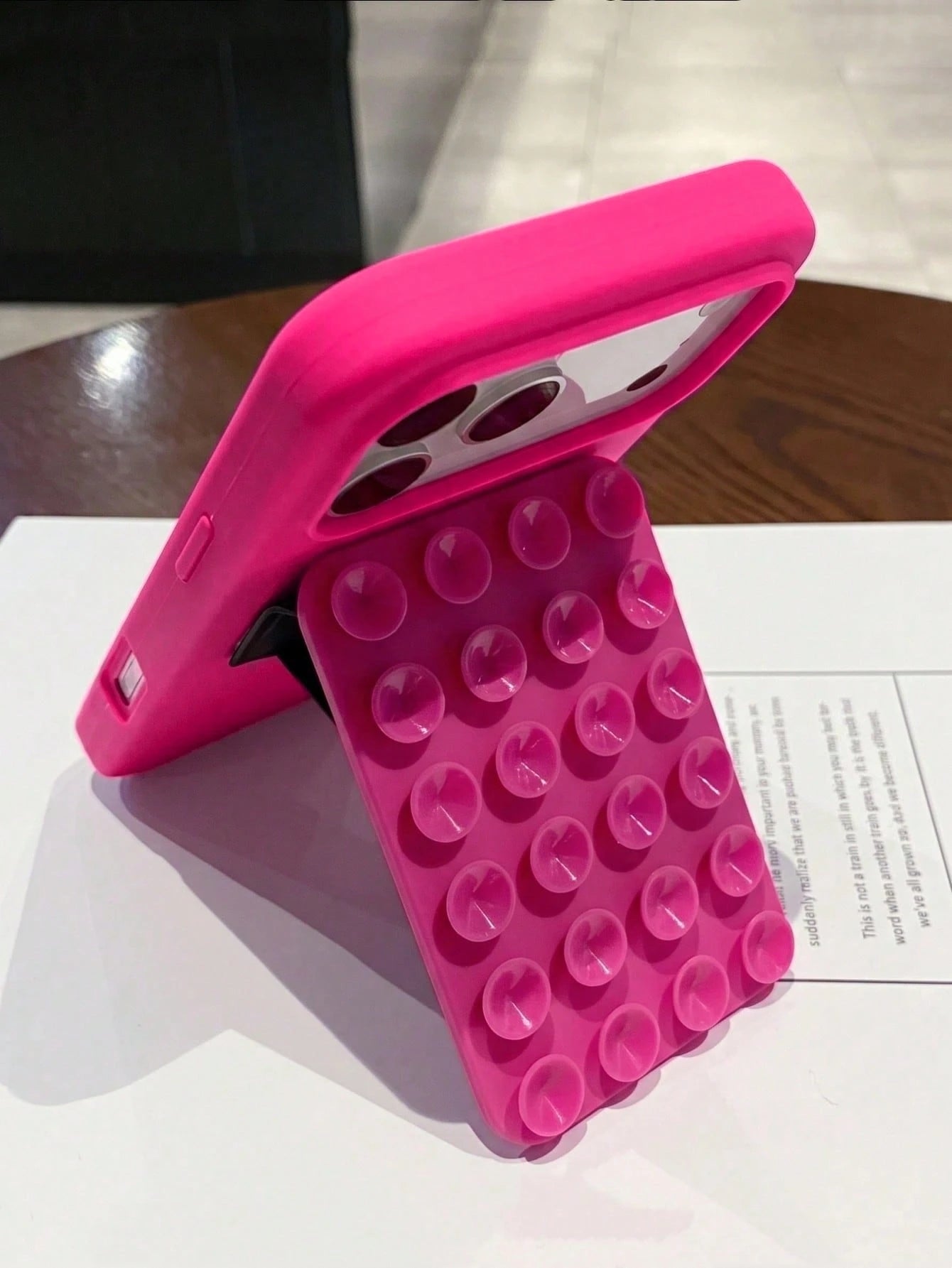 1pc Cute Functional Summer Dopamine Color Suction Cup Holder Cute Liquid Silicone Phone Case Compatible With IPhone 18 Pro Max 17 Air 16 15 14 13 12 11 Pro Max Plus Soft Back Cover