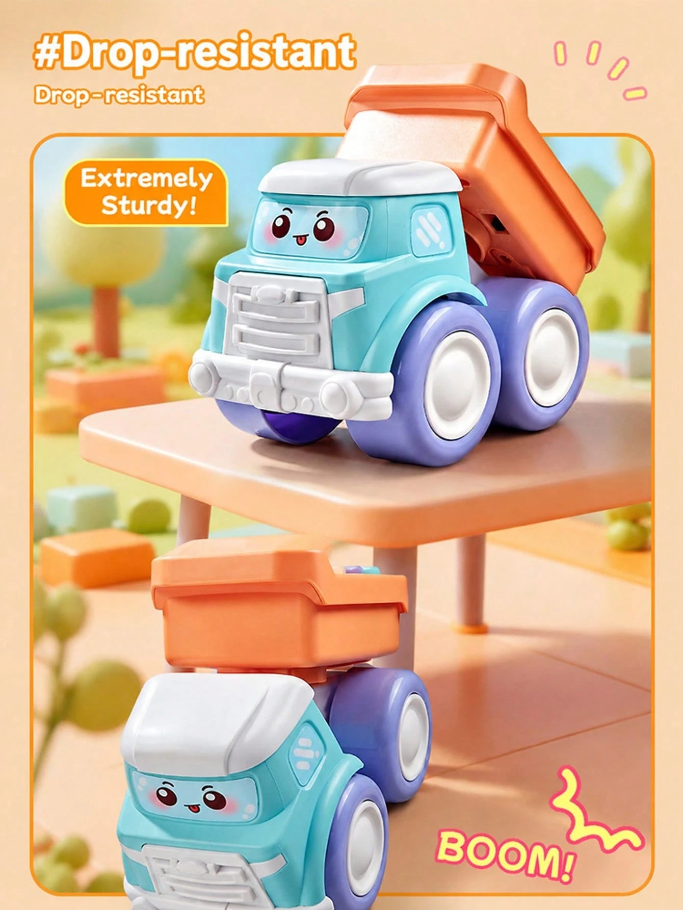1pc Cute Music Truck Toy, Suitable For Babies, Featuring Piano, Guitar And Drum Functions, Excellent Early Education Sensory Friction Powered Vehicle, Toddler Gift
