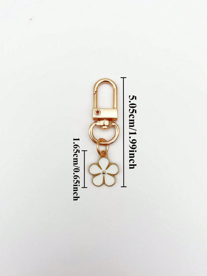 1pc Cute Rabbit & Butterfly Bag Charm, Fashionable Versatile Car Key Accessory, Simple Fresh Women's Bag Accessory, Pink Keychain For Women, Room Decor, Essential Holiday Travel Accessory, Gift For Fr