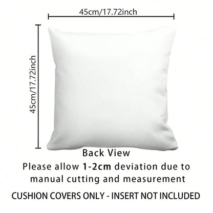 1pc Cute Slouchy Cat Printed Pillowcase, Cartoon Style Peach Skin Square Single Side Print Without Pillow Core Hidden Zipper Pillow Cover Suitable For Sofa And Bed Decoration