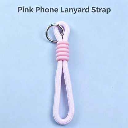 1pc, Cute Woven Wristband Key Lanyard, Simple Knotted Hand Lanyard With Metal Spring Ring, Fashionable And Portable Accessory, Suitable For Keys And Bag Charms, Lightweight Decorative Lanyard.