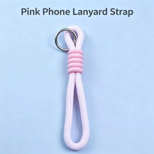 1pc, Cute Woven Wristband Key Lanyard, Simple Knotted Hand Lanyard With Metal Spring Ring, Fashionable And Portable Accessory, Suitable For Keys And Bag Charms, Lightweight Decorative Lanyard.