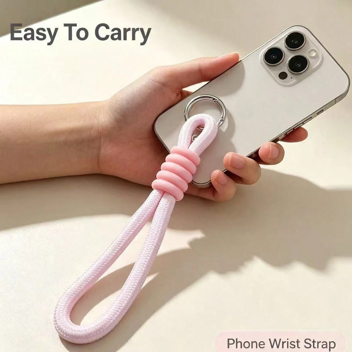 1pc, Cute Woven Wristband Key Lanyard, Simple Knotted Hand Lanyard With Metal Spring Ring, Fashionable And Portable Accessory, Suitable For Keys And Bag Charms, Lightweight Decorative Lanyard.