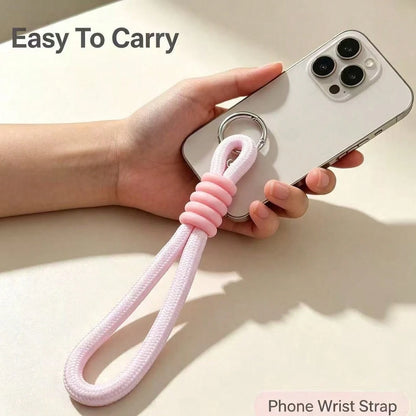 1pc, Cute Woven Wristband Key Lanyard, Simple Knotted Hand Lanyard With Metal Spring Ring, Fashionable And Portable Accessory, Suitable For Keys And Bag Charms, Lightweight Decorative Lanyard.