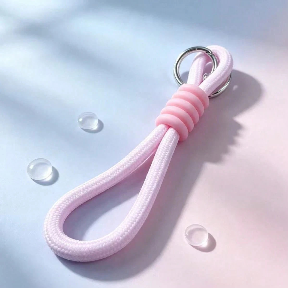 1pc, Cute Woven Wristband Key Lanyard, Simple Knotted Hand Lanyard With Metal Spring Ring, Fashionable And Portable Accessory, Suitable For Keys And Bag Charms, Lightweight Decorative Lanyard.
