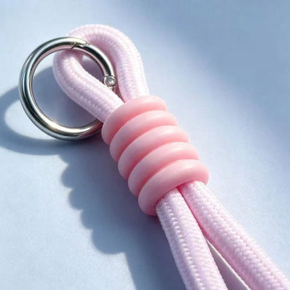 1pc, Cute Woven Wristband Key Lanyard, Simple Knotted Hand Lanyard With Metal Spring Ring, Fashionable And Portable Accessory, Suitable For Keys And Bag Charms, Lightweight Decorative Lanyard.