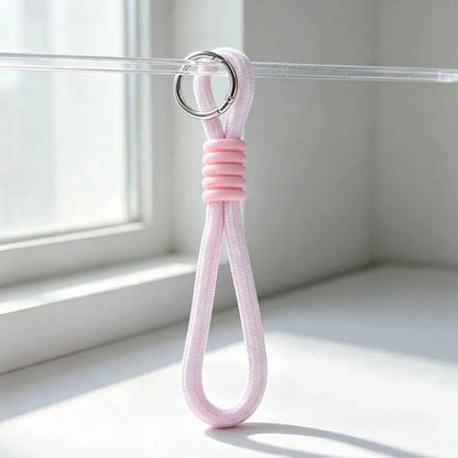1pc, Cute Woven Wristband Key Lanyard, Simple Knotted Hand Lanyard With Metal Spring Ring, Fashionable And Portable Accessory, Suitable For Keys And Bag Charms, Lightweight Decorative Lanyard.