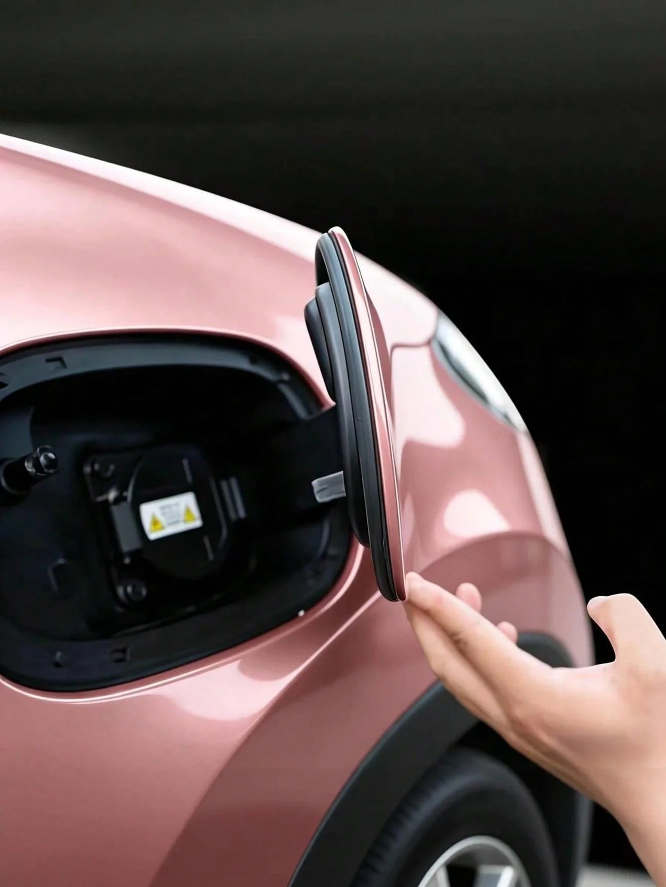 1pc D-Type Rubber Sealing Strip, Self-Adhesive Car Fuel Tank And Charging Port Cover Dustproof Seal, Can Be Cut And Installed Easily, Flexible Household Gap Seal, Waterproof Strip For Car Doors, Windo
